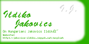 ildiko jakovics business card
